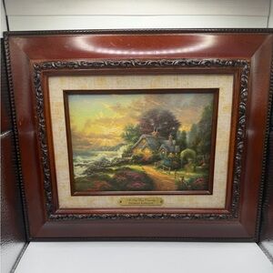 Thomas Kinkade “A New Day Is Dawning” Framed Wall Art Print w/ COA